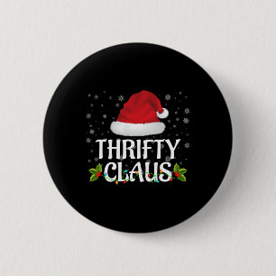 Thrifty Claus Christmas Lights Santa Pajama Family 6 Cm Round Badge