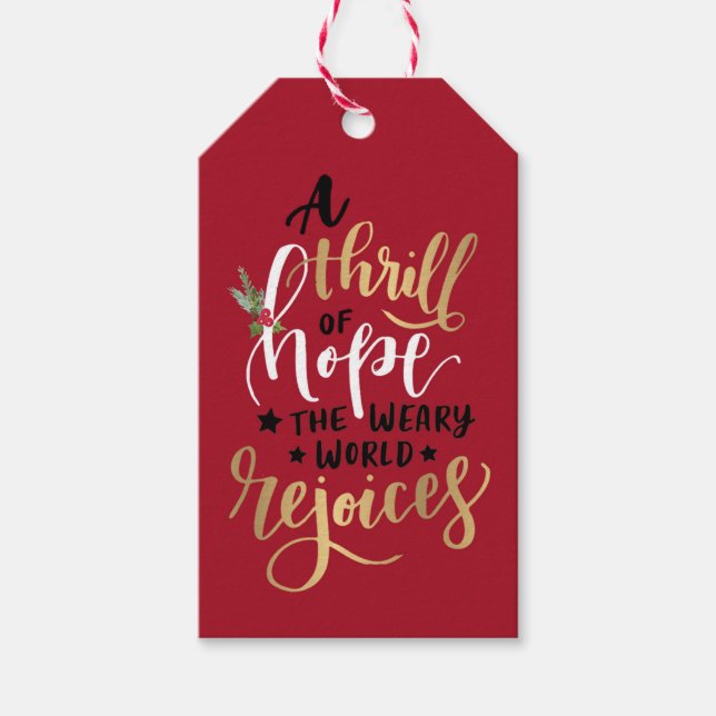 Thrill Of Hope Christmas Gift Tag (Front)