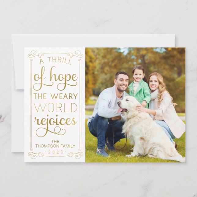 Thrill of Hope Weary World Rejoices Photo Card '21 (Front)