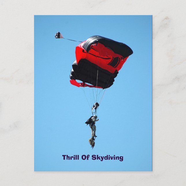 thrill Of Skydiving postcard (Front)