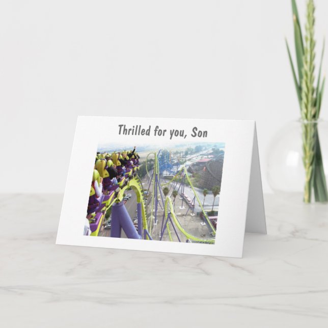 THRILLED FOR YOU SON--18th BIRTHDAY Card (Front)