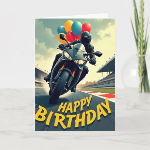 Thrilling Bike Race Card