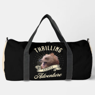 Thrilling Family Adventure Bear Wilderness Duffle Bag