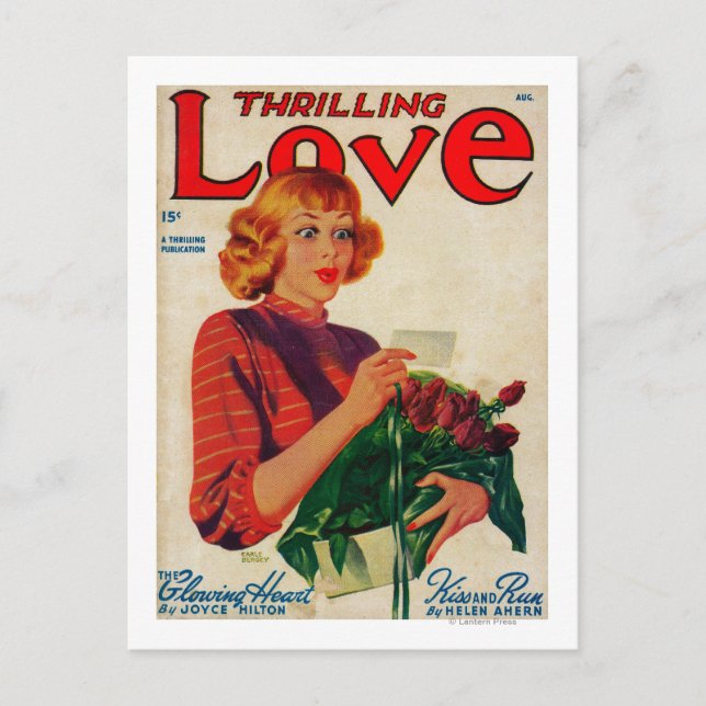 Thrilling Love Magazine Cover Postcard (Front)
