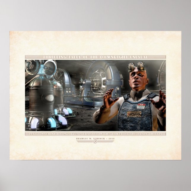 Thrilling Tales: Zeno's Machine Room (24x18") Poster (Front)