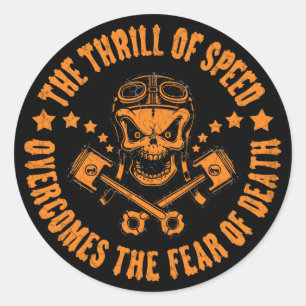 Thrills Overcome Fear Classic Round Sticker