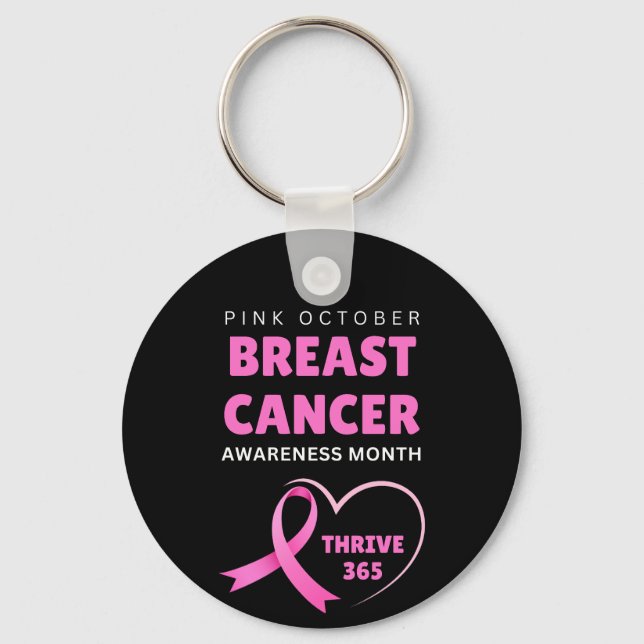 Thrive 365 Breast Cancer Awareness Month 2024  Key Ring (Front)
