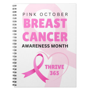 Thrive 365 Breast Cancer Awareness Month 2024  Notebook