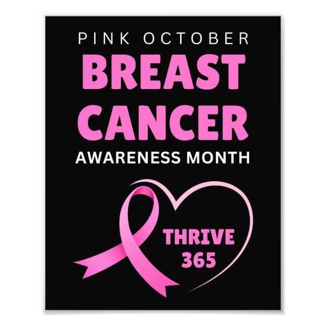 Thrive 365 Breast Cancer Awareness Month 2024  Photo Print (Front)