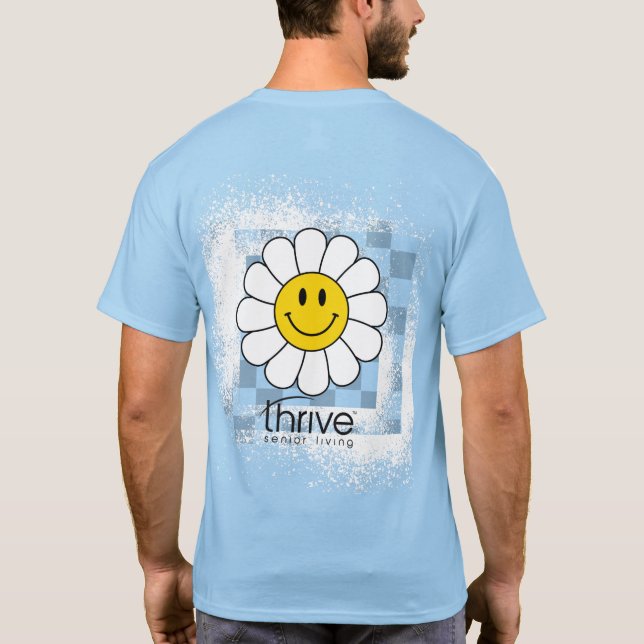 Thrive Daisy Chequered TShirt (Back)