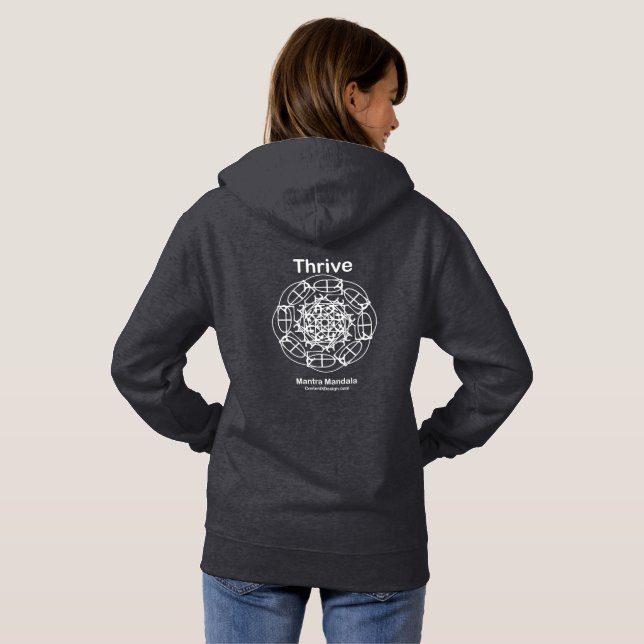 Thrive Mantra Mandala Sweatshirt Hoodie (Back Full)