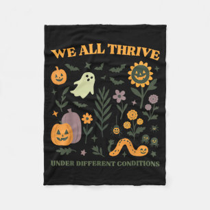 Thrive Under Different Conditions SPED Halloween Fleece Blanket