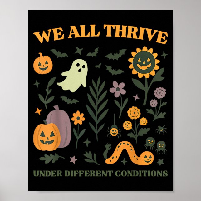Thrive Under Different Conditions SPED Halloween Poster (Front)