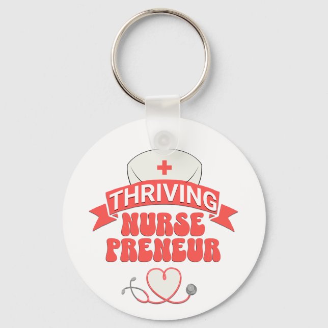 THRIVING NURSEPRENEUR Nurse Entrepreneur Key Ring (Back)