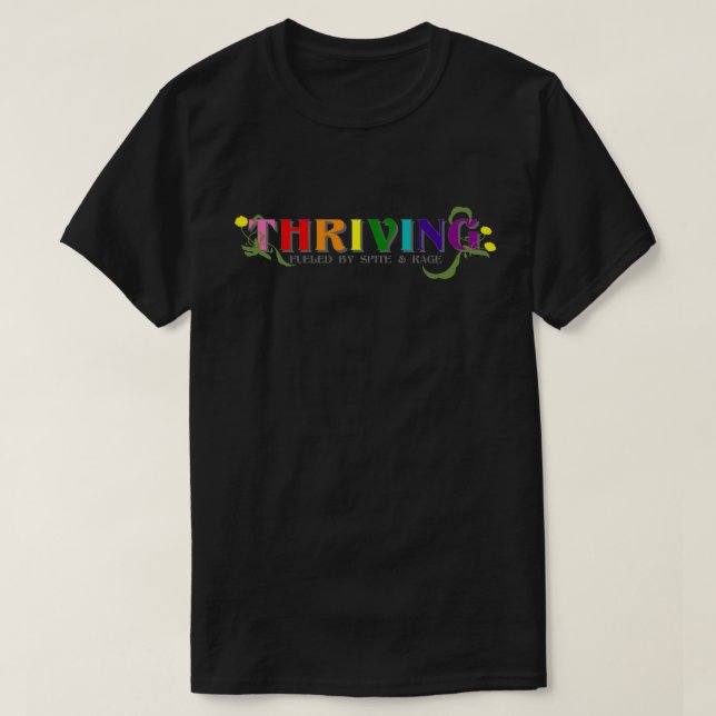 Thriving Rainbow Pride T-Shirt (Design Front)