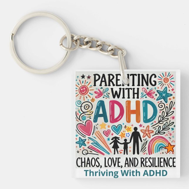 Thriving With ADHD Key Ring (Front)