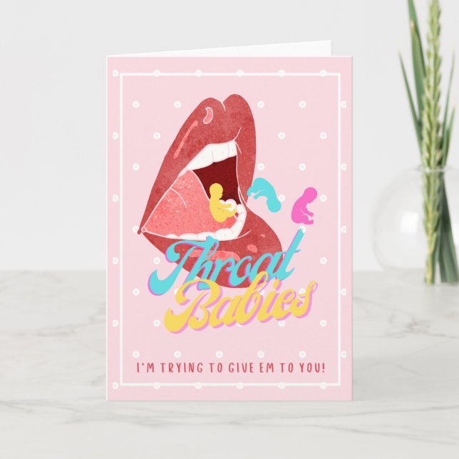 Throat Babies, Trying to GIVE 'em To You Holiday Card (Front)