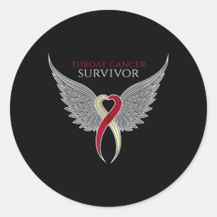 Throat Cancer Awareness Classic Round Sticker