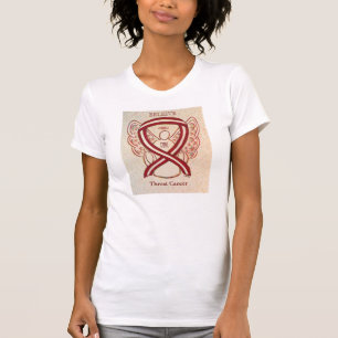 Throat Cancer Awareness Ribbon Angel Custom Shirt