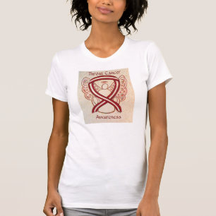 Throat Cancer Awareness Ribbon Angel Shirt