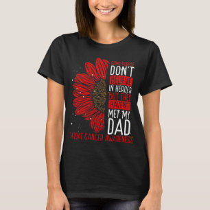 Throat Cancer Awareness Ribbon Dad Warrior T-Shirt