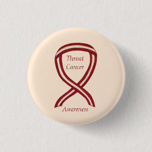 Throat Cancer Awareness Ribbon Stripes Custom Pins