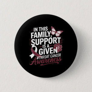 Throat Cancer Awareness Warrior Survivor 6 Cm Round Badge
