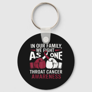 Throat Cancer Awareness Warrior Survivor Key Ring