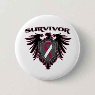 Throat Cancer Survivor Crest 6 Cm Round Badge