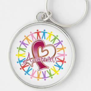Throat Cancer Unite in Awareness Key Ring
