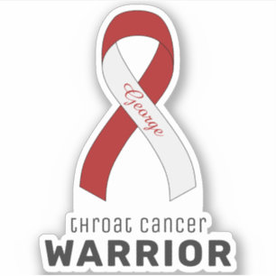 Throat Cancer Warrior Vinyl Sticker