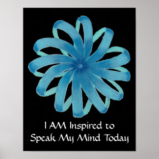 Throat Chakra Art #1 - Self Expression Poster