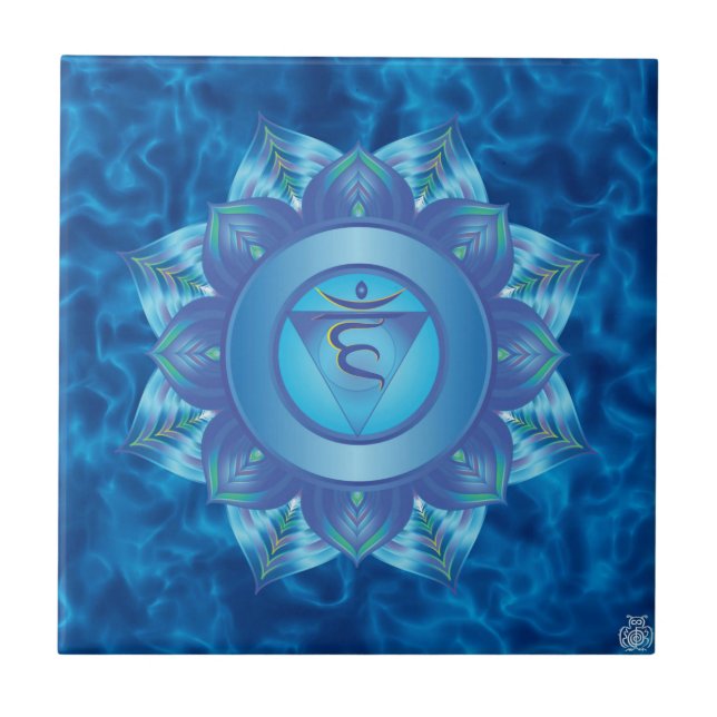 Throat Chakra Ceramic Tile (Front)