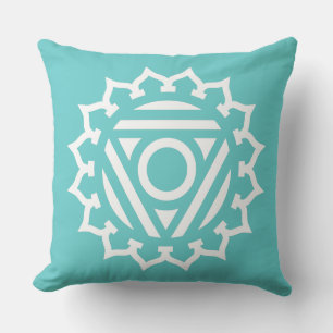 Throat Chakra Energy Throw Pillow