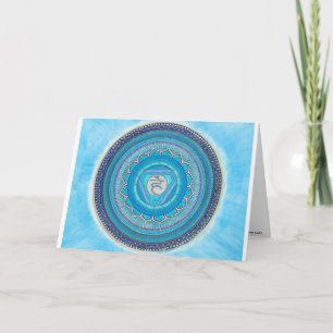 Throat Chakra Mandala Greeting Cards