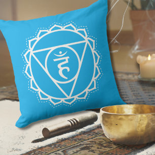 Throat Chakra   Vishuddha   Blue Meditation Cushion