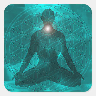 Throat Chakra Vishuddha Square Sticker
