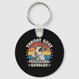 Throat Goat Retro Inappropriate Adult Humor Funny  Key Ring