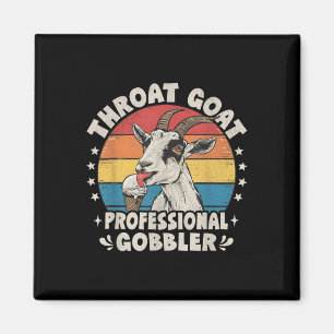 Throat Goat Retro Inappropriate Adult Humor Funny  Magnet