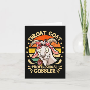 Throat Goat Retro Inappropriate Adult Humour Funny Card