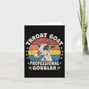 Throat Goat Retro Inappropriate Adult Humour Funny Card