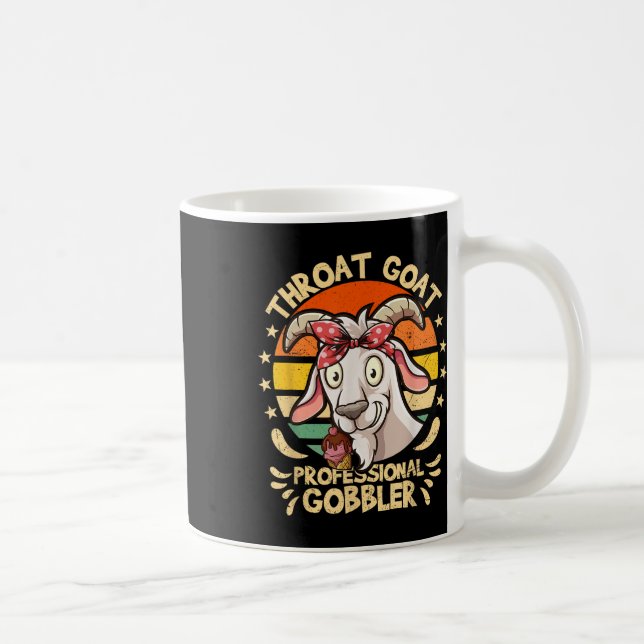 Throat Goat Retro Inappropriate Adult Humour Funny Coffee Mug (Right)