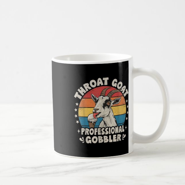 Throat Goat Retro Inappropriate Adult Humour Funny Coffee Mug (Right)