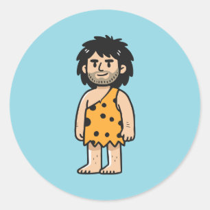 Throk Cave man Classic Round Sticker