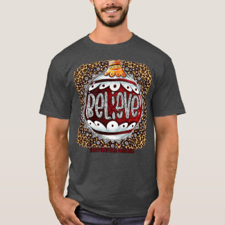 Thrombophilia Awareness Believe Ornament Leopard c T-Shirt