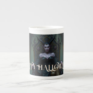 Throned Demon Queen in Candlelight Bone China Mug