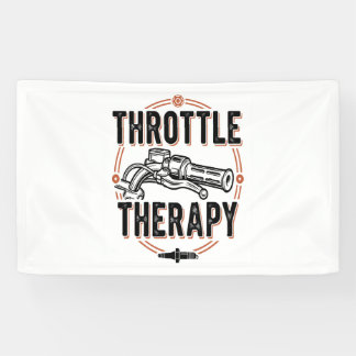 Throttle Therapy Motorcycle Grip Banner