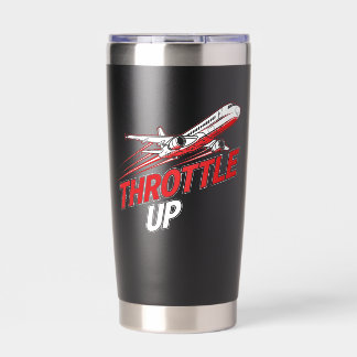 Throttle Up Airplane Insulated Tumbler