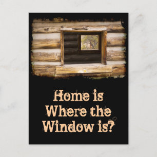 Through and Through Cabin Window Postcard