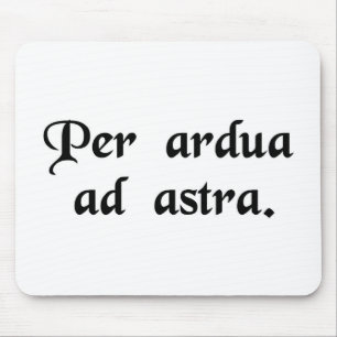 Through difficulties to the stars. mouse pad